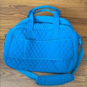 Blue Quilted Vera Bradley duffel bag